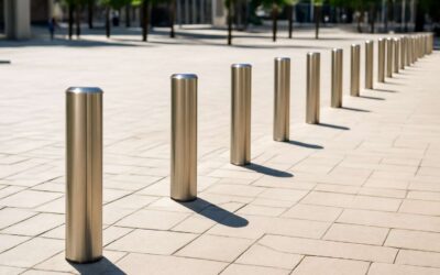 Urban safety in action: bollards to stop cars and protect pedestrians